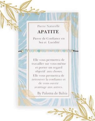 Bracelet Apatite cordon pierres naturelles