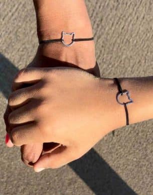 Bracelet Bonitinho ensemble noir acier inoxydable