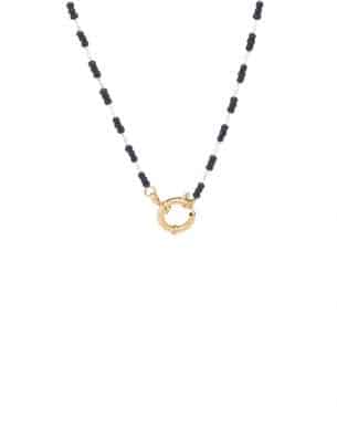 collier cater noir acier inoxydable