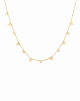 Collier gle doré en acier inoxydable vue de face