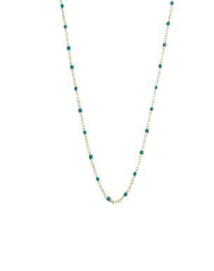 collier pecas gold vert acier inoxydable