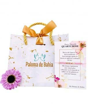 Bracelet quartz rose avec emballage