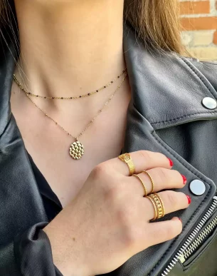 pecas collier noir mannequin boutique bijoux toulouse-2