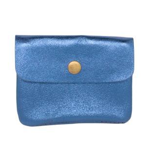 Porte monnaie Alegra bleu en cuir
