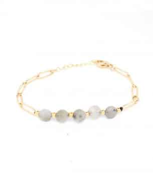 Bracelet Sacha pierre de lune acier inoxydable