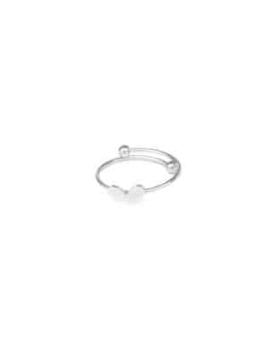 Bague Amor argente acier inoxydable