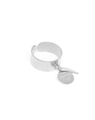 Bague Carpe Diem argente acier inoxydable