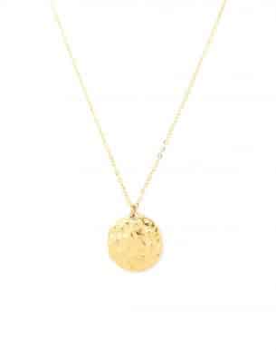 Collier marty doré en acier inoxydable vue de face