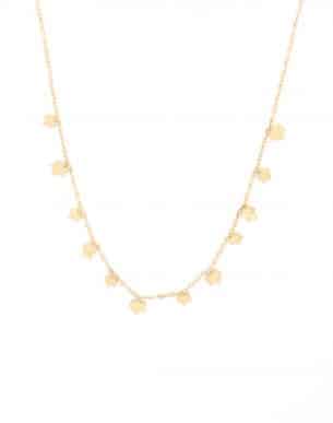 Collier otono doré en acier inoxydable vue de face