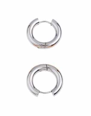 Creoles Carim petite argente en acier inoxydable