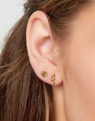 Puces Cobra doré acier inoxydable mannequin