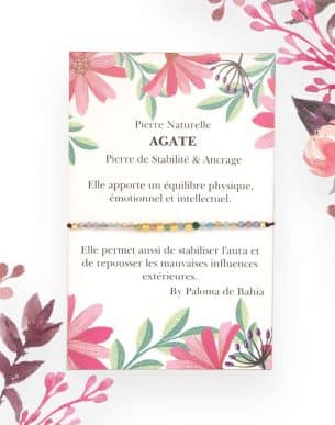 bracelet agate claire cordon