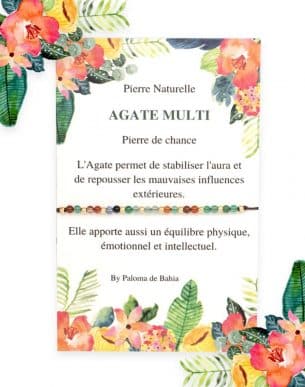 bracelet agate multi cordon