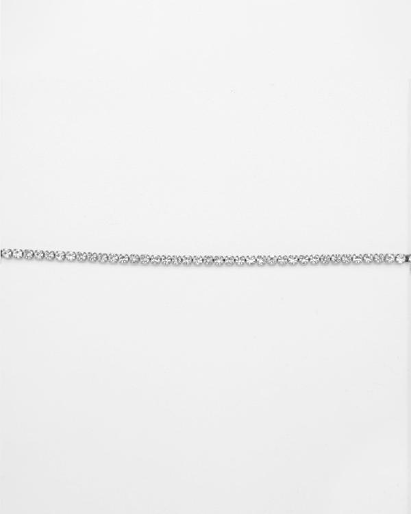 Bracelet en acier inoxydable argenté pour la composition quatro strass argenté