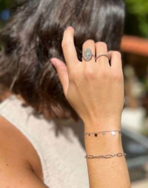 Bracelet estrelita argente sur mannequin