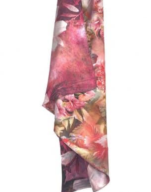 Foulard en soie Flor rosas avec motif fleuri