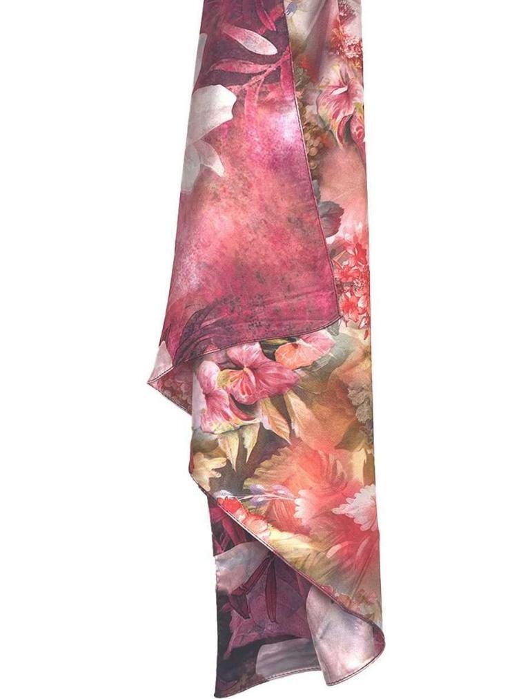 Foulard en soie Flor rosas avec motif fleuri