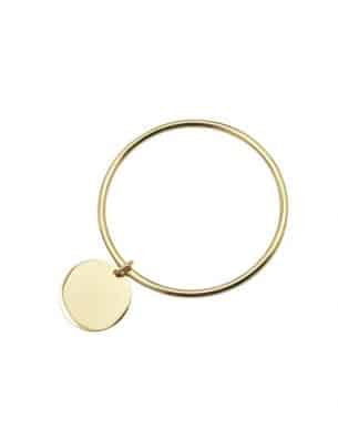 Jonc espesso doré acier inoxydable