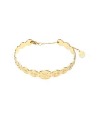 Jonc Mex doré en acier inoxydable