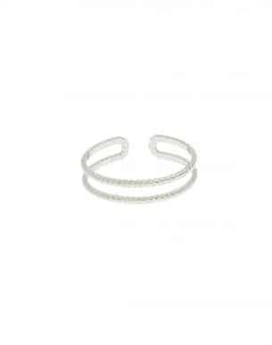 Bague Linda argenté en acier inoxydable