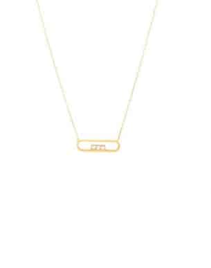 Collier trio doré acier inoxydable
