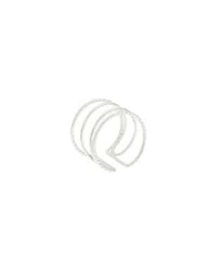 Bague Lima argenté en acier inoxydable