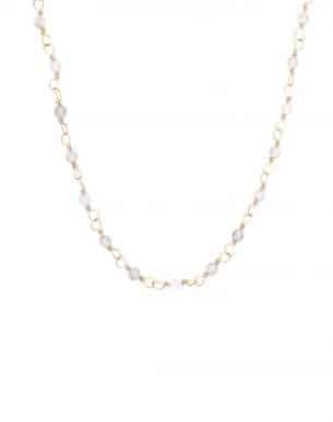 Collier olalo pierre de lune en acier inoxydable