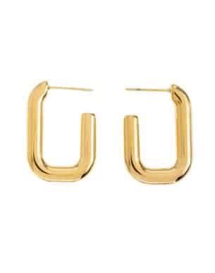 boucles d'oreilles en acier inoxydable doré