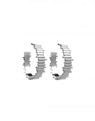 Bonbon boucles d'oreilles argentés en acier inoxydable