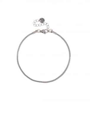 Bracelet Linha argenté en acier inoxydable
