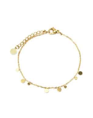Bracelet Litas doré en acier inoxydable