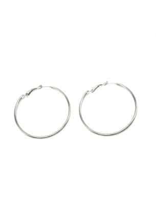 Creoles Lisas moyenne argente acier inoxydable