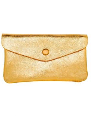 Porte monnaie Vaca doré en cuir italien