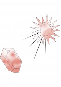 Recharger son quartz rose avec la lumière du soleil