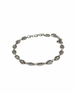 Bracelets avec des graines de café argenté