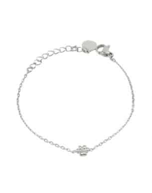 Bracelet pour enfant argenté avec une pâte
