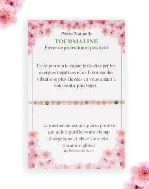 Bracelet Tourmaline cordon pierres naturelles