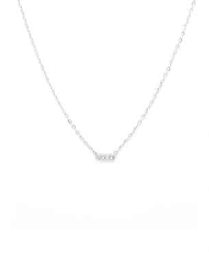 Collier Brilho argente en acier inoxydable