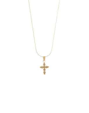 collier Igreja doré en acier inoxydable