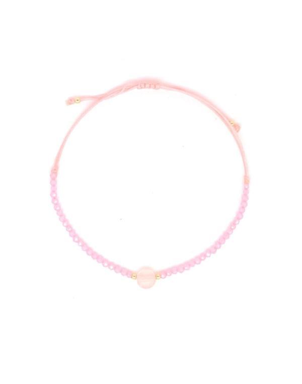 Bracelet cordon Chupas pearl quartz rose