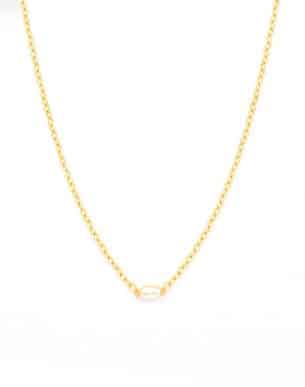Collier Ovalo strass dore en acier inoxydable