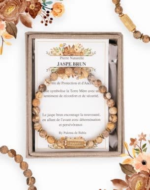 Bracelet Caixa jaspe brun