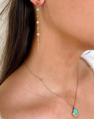 Boucles Agate multi acier inoxydable mannequin