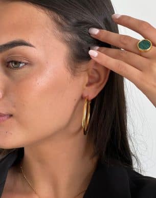 Creoles Salsha doré acier inoxydable mannequin