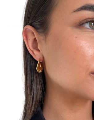 Creoles sao dore en acier inoxydable mannequin