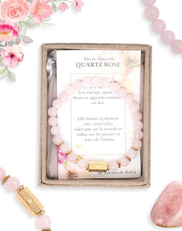 Bracelet Caixa Quartz rose