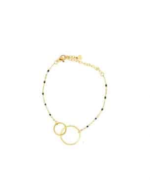 Bracelet segundo resine noir en acier inoxydable