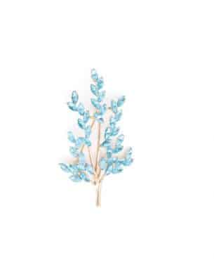 Broche Folha Azul fantaisie