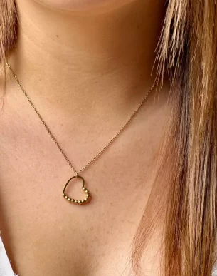 Collier-Amor-en-acier-inoxydable-dore-porté-boutique-bijoux-toulouse-2