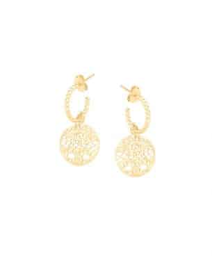 boutique bijoux toulouse : boucles creoles marty en acier inoxydable dore